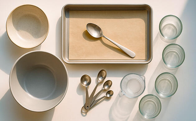 Инструменты для приготовления йогуртового парфе