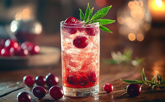 Рецепт Шипучей клюквы Коктейль Шипучая клюква