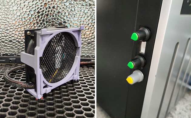 Eva-коврик и регуляторы для управления освещением и вентиляцией