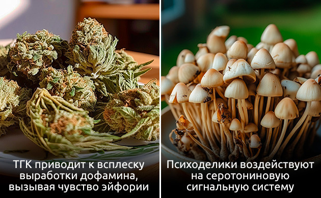 Как каннабис и психоделики воздействуют на мозг