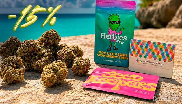 Акция -15% на все сорта от сидбанков: Easy Grow Seeds, Herbies Seeds, Seedkeepers 15% скидка на сидбанки Easy Grow Seeds, Herbies Seeds, Seedkeepers