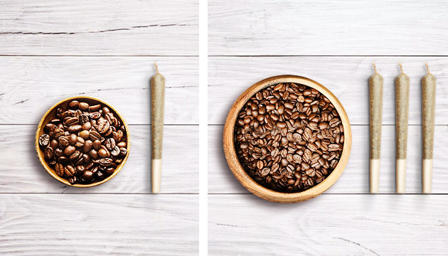 Кофейные зерна и джоинт