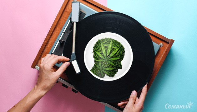 Музыкальная пластинка и марихуана