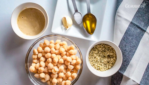 Приготовление хумуса с конопляными ядрами Ингредиенты для хумуса