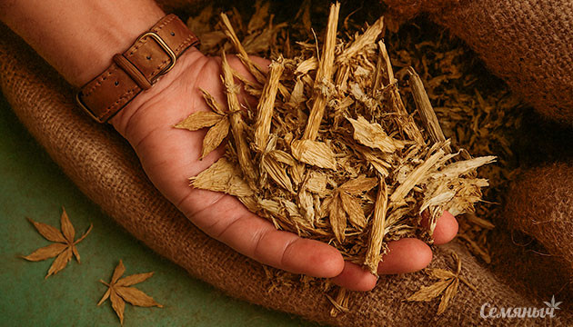 Переработка стеблей и корней марихуаны