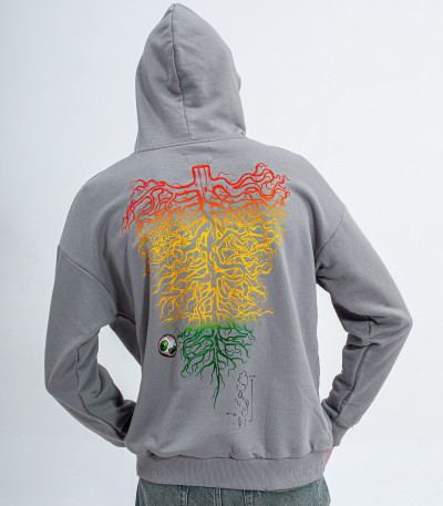 Худи 7CH, корень+шишка, оверсайз