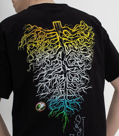 Футболка 7CH, корень+глаза, оверсайз