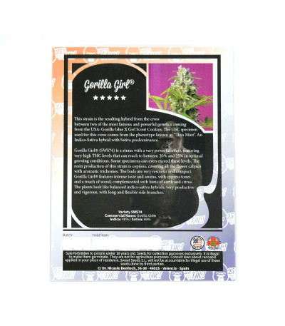 Семена сорта Gorilla Girl fem (Sweet Seeds)