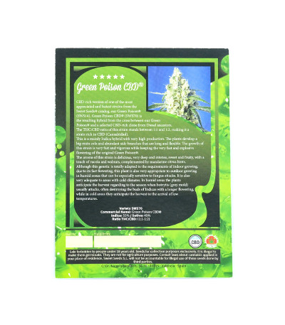 Семена сорта Green Poison CBD fem (Sweet Seeds)